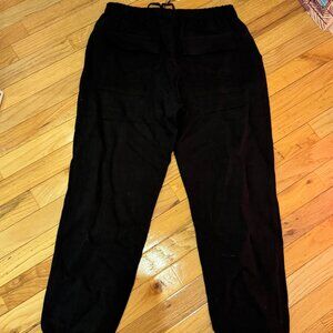 zara black linen pants